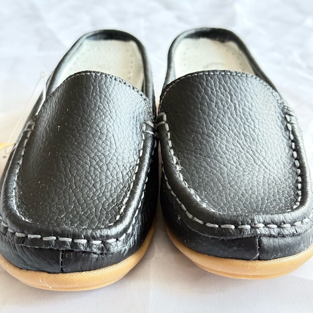 Women’s Black Moccasin Slip-Ons - Casual Comfort